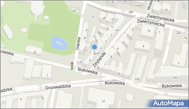 Poznań, Zeylanda Janusza, 5, mapa Poznania