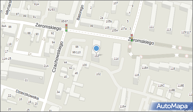 Radom, Żeromskiego Stefana, 112, mapa Radomia