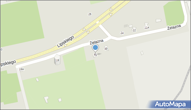 Radom, Żelazna, 51, mapa Radomia