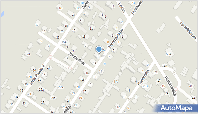 Radoszyce, Żeromskiego Stefana, 12, mapa Radoszyce