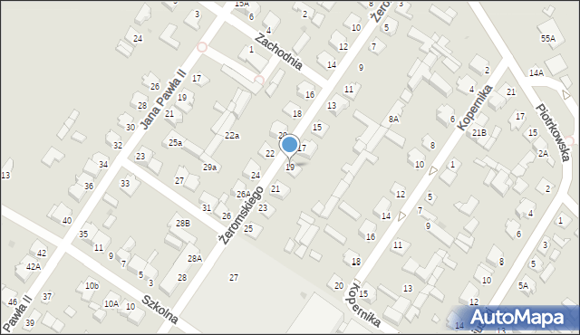 Radoszyce, Żeromskiego Stefana, 19, mapa Radoszyce