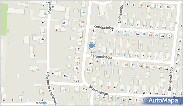 Radzyń Podlaski, Żeromskiego Stefana, 1, mapa Radzyń Podlaski