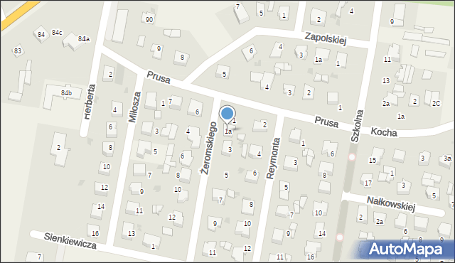 Rędziny, Żeromskiego Stefana, 1a, mapa Rędziny