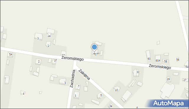 Rogów, Żeromskiego Stefana, 70, mapa Rogów