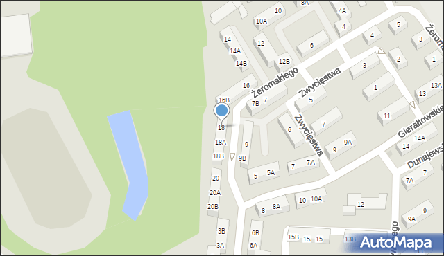 Ruda Śląska, Żeromskiego Stefana, 18, mapa Rudy Śląskiej