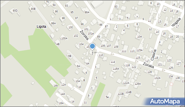 Rybnik, Żeromskiego Stefana, 2, mapa Rybnika