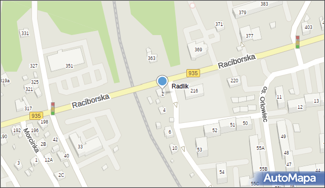 Rydułtowy, Żelazna, 2, mapa Rydułtowy