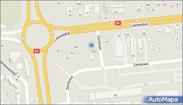 Rzeszów, Zenitowa, 2, mapa Rzeszów