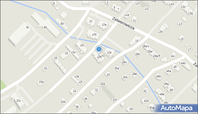 Rzeszów, Zelwerowicza Aleksandra, 12b, mapa Rzeszów