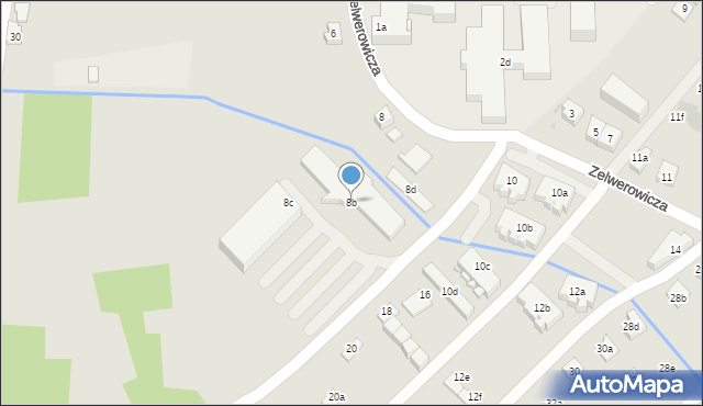 Rzeszów, Zelwerowicza Aleksandra, 8b, mapa Rzeszów