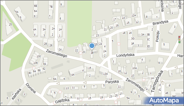 Siemianowice Śląskie, Żeromskiego Stefana, 18, mapa Siemianowice Śląskie