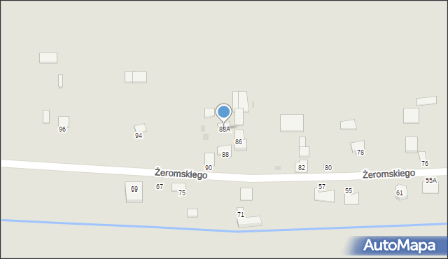 Siemiatycze, Żeromskiego Stefana, 88A, mapa Siemiatycze