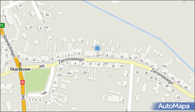 Skaryszew, Żeromskiego Stefana, 15, mapa Skaryszew