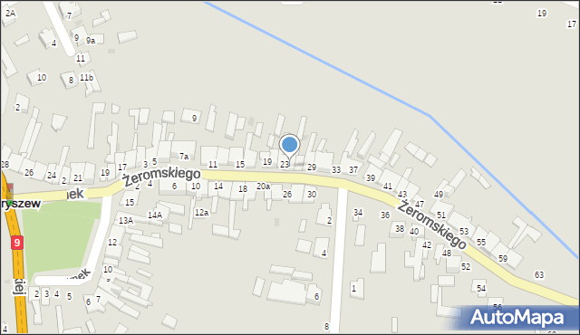 Skaryszew, Żeromskiego Stefana, 25, mapa Skaryszew