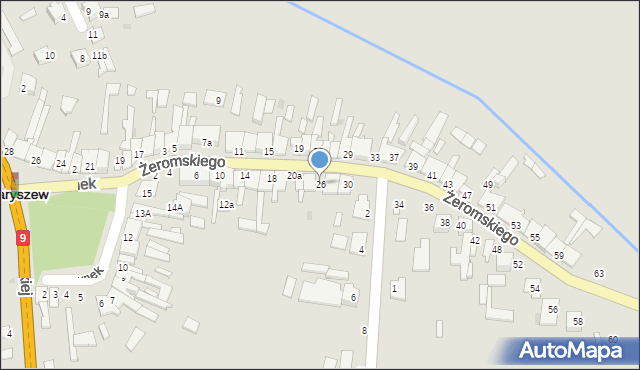 Skaryszew, Żeromskiego Stefana, 26, mapa Skaryszew