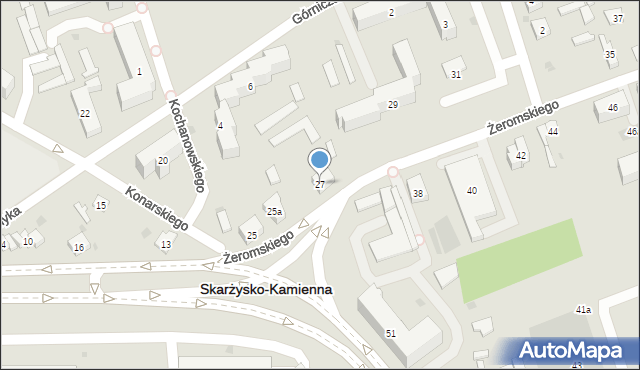 Skarżysko-Kamienna, Żeromskiego Stefana, 27, mapa Skarżysko-Kamienna