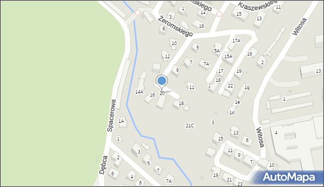 Skawina, Żeromskiego Stefana, 20, mapa Skawina