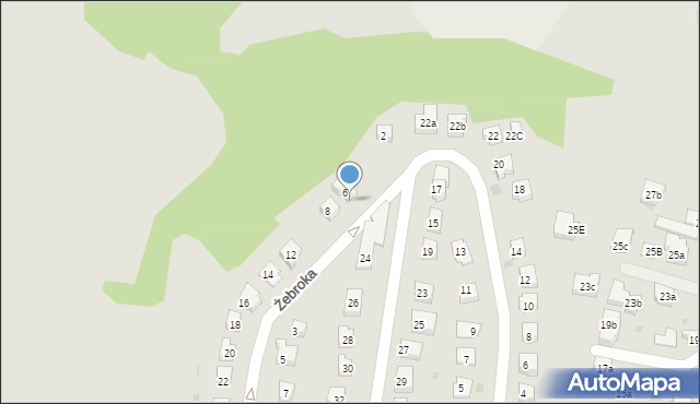 Skoczów, Żebroka Jana, 6c, mapa Skoczów