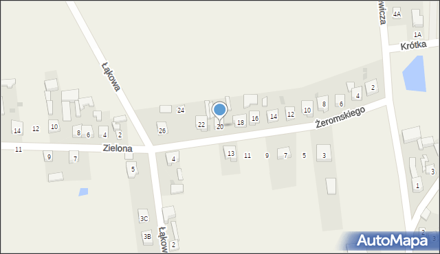 Skomlin, Żeromskiego Stefana, 20, mapa Skomlin