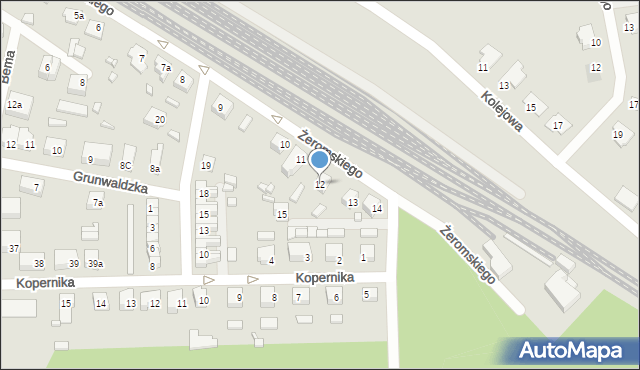 Skwierzyna, Żeromskiego Stefana, 12, mapa Skwierzyna