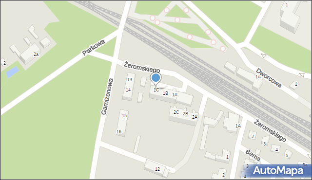 Skwierzyna, Żeromskiego Stefana, 1C, mapa Skwierzyna