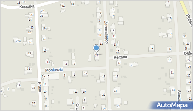 Sławno, Żeromskiego Stefana, 14, mapa Sławno