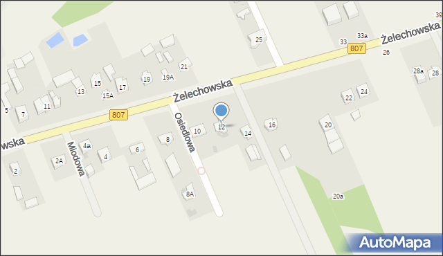 Sobolew, Żelechowska, 12, mapa Sobolew