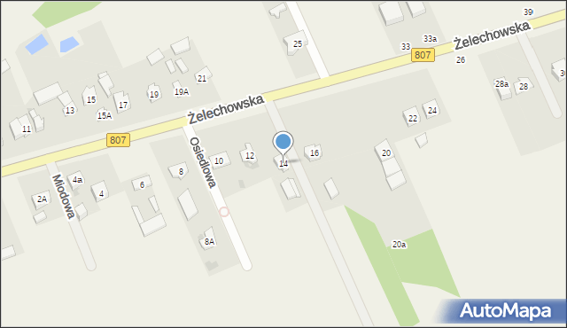 Sobolew, Żelechowska, 14, mapa Sobolew