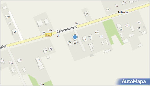 Sobolew, Żelechowska, 28, mapa Sobolew