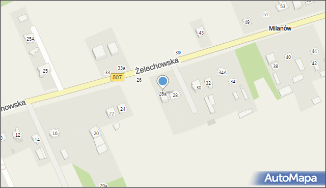 Sobolew, Żelechowska, 28a, mapa Sobolew