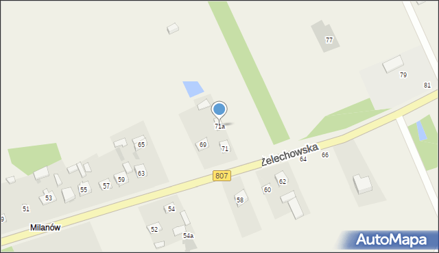 Sobolew, Żelechowska, 71a, mapa Sobolew