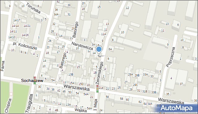 Sochaczew, Żeromskiego Stefana, 7A, mapa Sochaczew