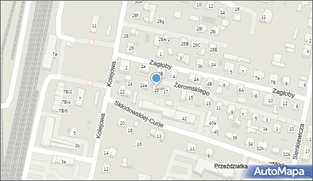 Sokołów Podlaski, Żeromskiego Stefana, 19, mapa Sokołów Podlaski