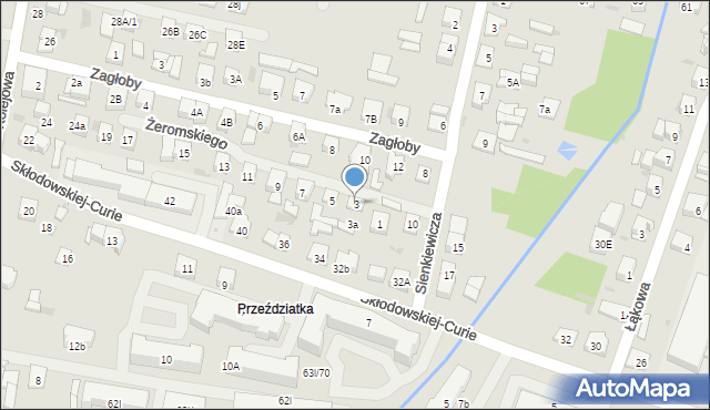 Sokołów Podlaski, Żeromskiego Stefana, 3, mapa Sokołów Podlaski