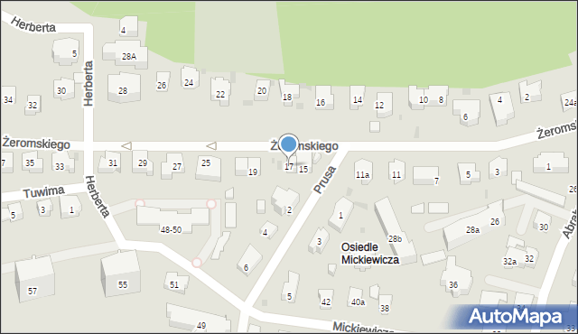 Sopot, Żeromskiego Stefana, 17, mapa Sopotu