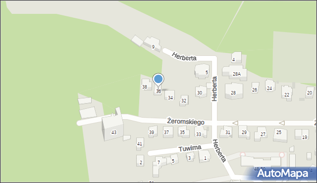 Sopot, Żeromskiego Stefana, 36, mapa Sopotu