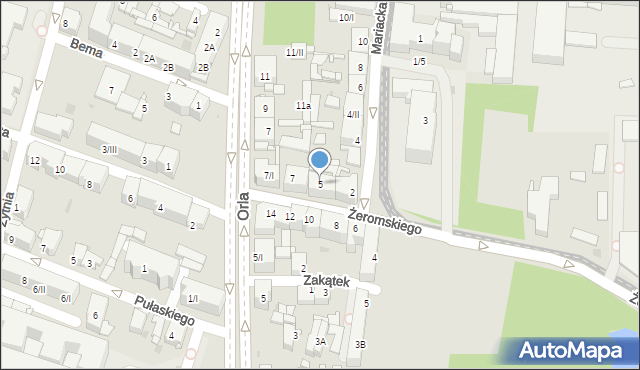 Sosnowiec, Żeromskiego Stefana, 5, mapa Sosnowca