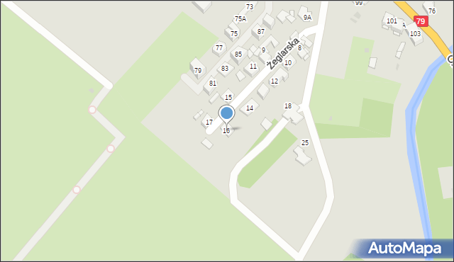 Sosnowiec, Żeglarska, 16, mapa Sosnowca