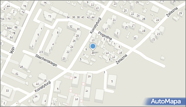 Sosnowiec, Żelazna, 10, mapa Sosnowca