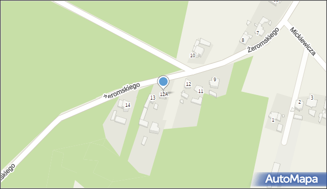 Staniszcze Wielkie, Żeromskiego Stefana, 12A, mapa Staniszcze Wielkie