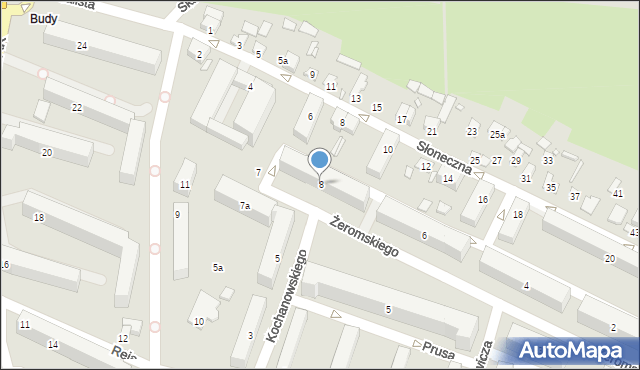 Starachowice, Żeromskiego Stefana, 8, mapa Starachowic