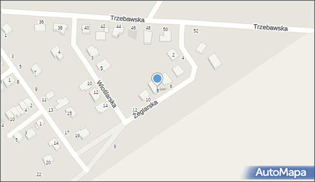 Stęszew, Żeglarska, 8, mapa Stęszew