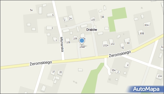 Strawczyn, Żeromskiego Stefana, 104a, mapa Strawczyn