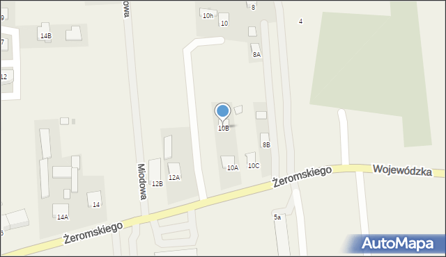 Strawczyn, Żeromskiego Stefana, 10B, mapa Strawczyn