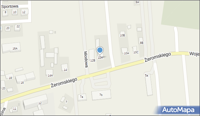 Strawczyn, Żeromskiego Stefana, 12A, mapa Strawczyn