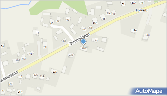 Strawczyn, Żeromskiego Stefana, 23A, mapa Strawczyn