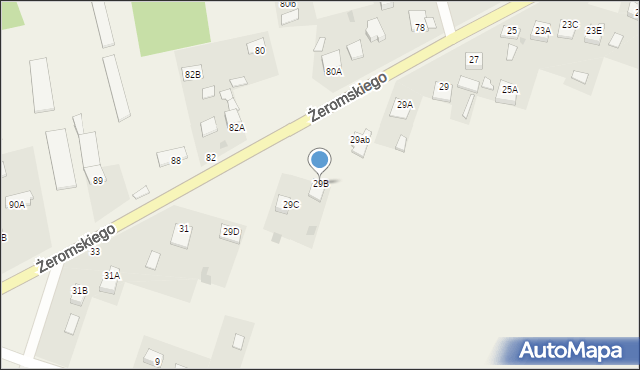 Strawczyn, Żeromskiego Stefana, 29B, mapa Strawczyn