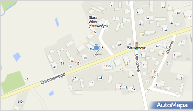 Strawczyn, Żeromskiego Stefana, 30, mapa Strawczyn