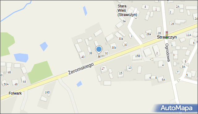 Strawczyn, Żeromskiego Stefana, 36, mapa Strawczyn