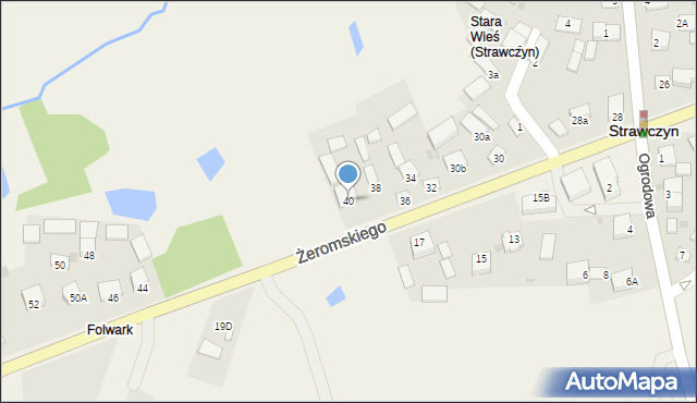 Strawczyn, Żeromskiego Stefana, 40, mapa Strawczyn